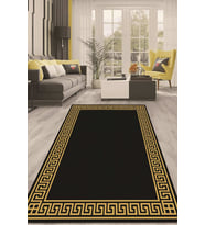 Dijital Kaymaz Taban Yıkanabilir Modern Renkli Salon Halısı Mutfak Halısı Yolluk ND-HT-717 (Gold)