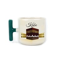 Kabe Baskılı Yeşil Kulplu T Kupa