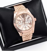 Spectrum Michael Kors Tarzı Rose Renk Metal Kordon Erkek Kol Saati