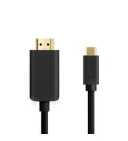 Notebook Laptop Bilgisayar Projektör TV Uyumlu Type-C'den HDMI'ya Görüntü Aktarım Kablosu (1.8Metre) (Siyah)