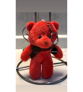 Sevimli Ayıcık Peluş Oyuncak Anahtarlık Uyku Arkadaşı Hediyelik 12 CM (Çok Renkli)