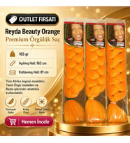 3 Paket - Afrika Örgüsü Ve Rasta İçin Sentetik Saç ORANGE
