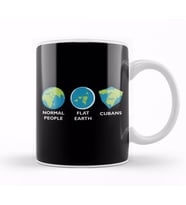 Earth Shapes Normal Flat Cuban Flat Earth Kupa Bardak Porselen