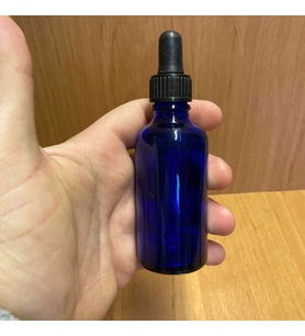 50Ml Mavi Cam Damlalıklı Şişe , Siyah Plastik Kapak , 50 Cc Mavi Cam Damlalıklı Şişe x 6 Adet