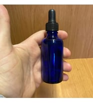 50Ml Mavi Cam Damlalıklı Şişe , Siyah Plastik Kapak , 50 Cc Mavi Cam Damlalıklı Şişe x 6 Adet