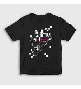 Presmono Unisex Çocuk Siyah Tour Gitarist Hediye Joe Satriani T-Shirt 551882tt