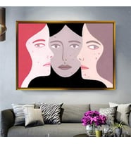 Altın Çerçeveli dekoratif tablo l68 (Gold)