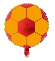 Taraftar Baskılı Sarı Kırmızı Futbol Topu Folyo Balon 1 Adet