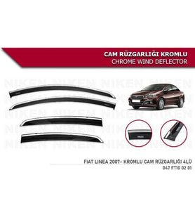Fiat Linea Kromlu Cam Rüzgarlığı Niken 2007+ sonrası modeller (Beyaz)