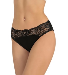 Fabony Bayan Dantelli Bikini Külot 1170 (Siyah)