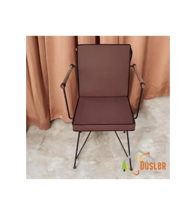 40x80 Kahverengi Su ve Leke İtici Fermuarlı Bağcıklı Sandalye Minderi