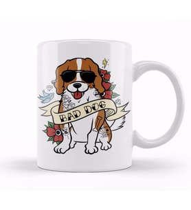 Cavalier King Charles Spaniel Bad Dog Kupa Bardak Porselen