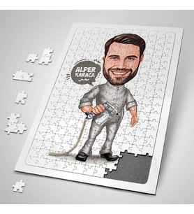 Kişiye Özel Hediye 240 Parça Boyacı Erkek Karikatürlü Puzzle