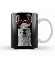 Cute & Adorable Gangster Bandana Llama Thug Lama Kupa Bardak Porselen