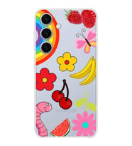 PrintiFy Samsung Galaxy S24 ile Uyumlu Water Color 5  Kamera Korumalı Şeffaf  Kılıf