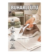 Kahverengi Buharlı Ütü 2200W Seramik Tabanlı Dikey Ütüleme 300 ml Su Hazneli