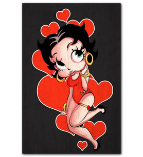 Cakatablo  Betty Boop Görseli  MDF Tablo