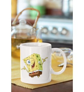 Spongebob Baskılı Porselen Kupa Bardak