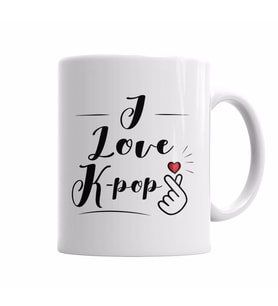 I LOVE KPOP Kupa Bardak Porselen