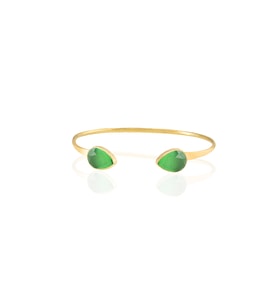 Kadir Jewellery 22 Ayar Altın Kaplama El İşçiliği Zirkon Taşlı Kadın Charm Bileklik