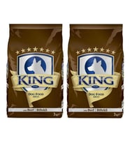 King Biftekli Yetişkin Köpek Maması 3 Kg*2 Adet (Kahverengi)