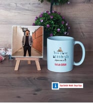Erkek Türk Dili ve Edebiyatı Öğretmenine Hediye Fotoğraflı Dekoratif Taş, Kupa Bardak Beyaz Hediye (Model 1)