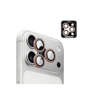 iPhone 17 Pro / iPhone 17 Pro Max için ProLENS Kamera Lens Koruyucu Elmas Taş Çerçeveli, Kırılmaz Cam