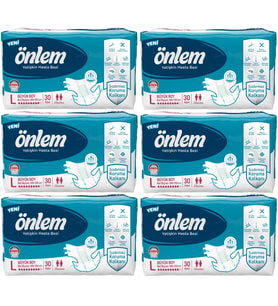 Önlem Hasta Bezi Bel Bantlı Tekstil Yüzey Large Büyük 180 Adet