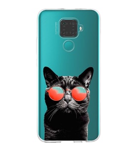 PrintiFy Huawei Mate 30 Lite ile Uyumlu 1mm Slim Fit Kedi 3 050d Baskılı Şeffaf  Kılıf