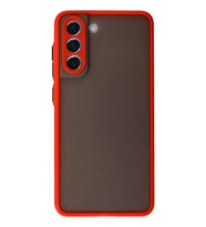 Durukar® Samsung Galaxy S21 FE Kılıf Montreal Silikon Kapak - Kırmızı