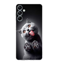 PrintiFy Samsung Galaxy M14 ile Uyumlu Kedi 2 Kamera Korumalı Şeffaf Kılıf