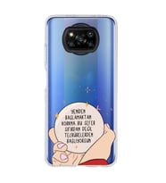 Poco X3 Pro / X3 NFC Uyumlu Yeniden Başlamaktan Korkma Tasarımlı Şeffaf Telefon Kılıfı