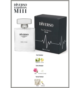 DİVERSO M111 ERKEK PARFÜM EDP 50 ML ÇİÇEKSİ  T.C. Sağlık Bakanlığı ÜTS KAYITLI