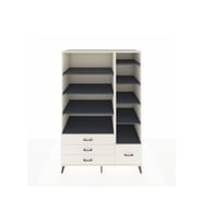 Kronos Dolap 9 Raflı 4 Çekmeceli  132x59x195 Aytaşı-Antrasit/Aytaşı