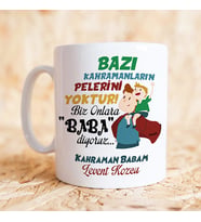 Kişiye Özel Kahraman Babam Kupa Bardak