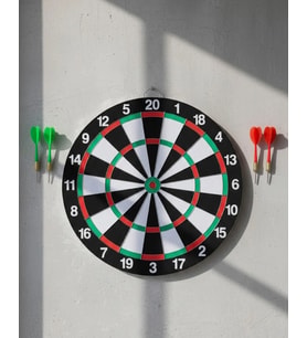 Ev Ve Oyun Alanları İçin Dart Tahtası 12 İnç 4 Dart Oku Dahil