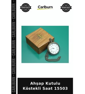 Özel Üretim Retro Hediyelik Klasik Aksesuar Ahşap Kutulu Köstekli Saat 15503