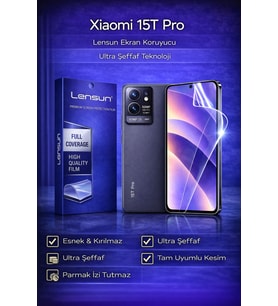 Lensun Xiaomi 15T Pro Ultra Şeffaf Esnek Ekran Koruyucu Film
