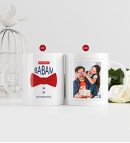 BK Gift Kişiye Özel Babalar Günü Hediyesi Fotoğraflı Kupa Bardak-87 (Beyaz)