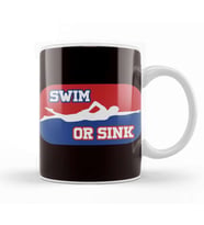 Swim Or Sink Swimmer Swimming Indoor Pool Water Sports Coach Kupa Bardak Porselen
