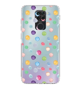 PrintiFy Xiaomi Redmi Note 9 ile Uyumlu Water Color 6  Kamera Korumalı Şeffaf  Kılıf
