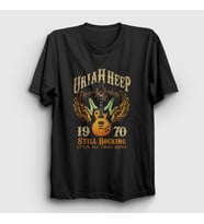 Presmono Unisex Siyah Guitar Uriah Heep T-Shirt 438298tt
