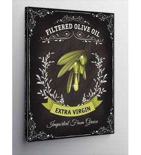 Kanvas Tablo Sızma Zeytin Yağı Afişi