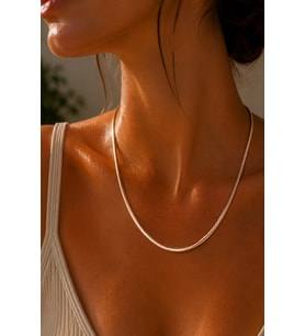 Sertifikalı 316L Çelik Premium Rose Gold Kaplama Geniş Snake Chain (Yılan Zincir) Kadın Kolye