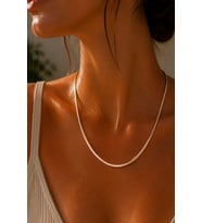 Sertifikalı 316L Çelik Premium Rose Gold Kaplama Geniş Snake Chain (Yılan Zincir) Kadın Kolye