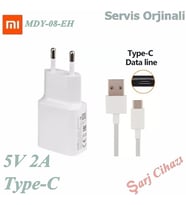 Xiaomi Redmi Note 6 - 7 Type-C şarj cihazı 5V 2A şarj başlık + şarj kablosu (Data Kablo) MDY-08-EH