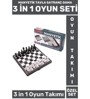 Premium Seri Aile Ev Arkadaş Zeka Strateji Beceri Geliştirici TAVLA DAMA SATRANÇ 3 in 1 Oyun Takımı