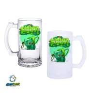 Balbasaur Kulplu Bira Bardağı Buzlu veya Şeffaf Seçenekli 0272