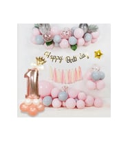 Çıtıpıtıstore Pembe Rose Gold Renk 1 Yaş Doğum Günü Seti