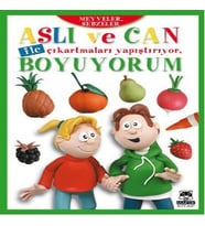 Aslı ve Can ile Çıkartmaları Yapıştırıyor, Boyuyorum - Meyveler, Sebzeler